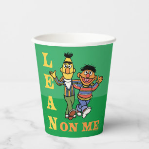 Gobelets En Papier Rue Sésame Bert & Ernie Lean sur moi