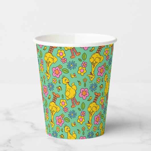 Gobelets En Papier Rue Sésame | Big Bird & Little Bird Motif (Gauche)