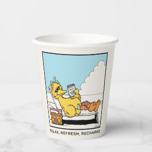 Gobelets En Papier Rue Sésame Big Bird Relax Refresh Recharge