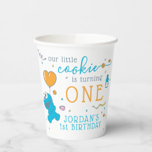 Gobelets En Papier Rue Sésame Cookie Monster 1er anniversaire