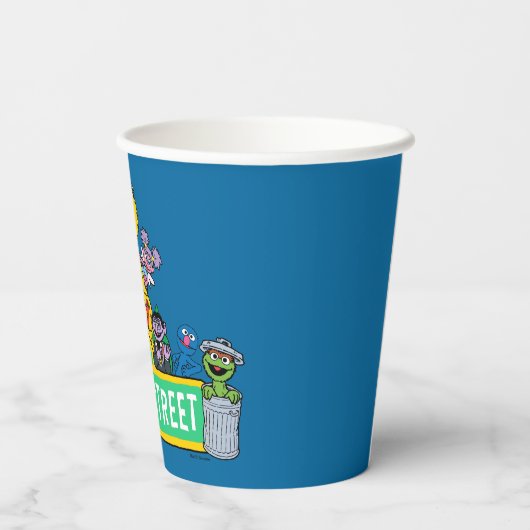 Gobelets En Papier Rue Sésame | Couleur complète avec Pals (Verso)