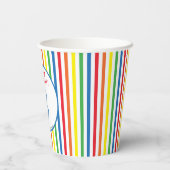 Gobelets En Papier Rue Sésame | Elmo - Anniversaire Arc-en-ciel (Verso)