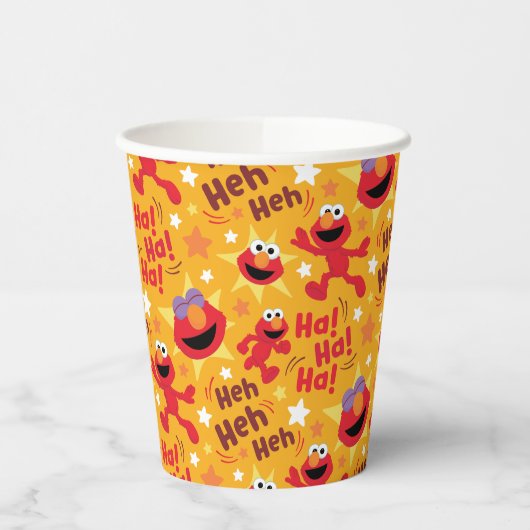 Gobelets En Papier Rue Sésame | Elmo Ha ! Ha ! Ha ! Motif (Gauche)