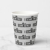 Gobelets En Papier Rue Sésame | Logo B&W (Droite)
