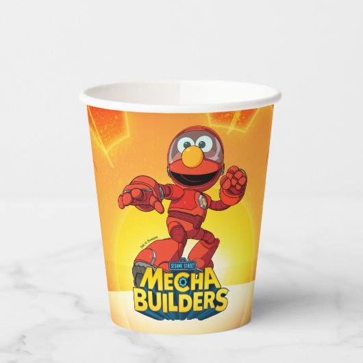 Gobelets En Papier Rue Sésame | Méca Builders Elmo En Action (Gauche)