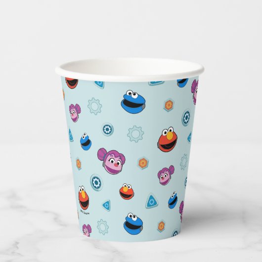 Gobelets En Papier Rue Sésame | Méca Builders Face Motif (Recto)
