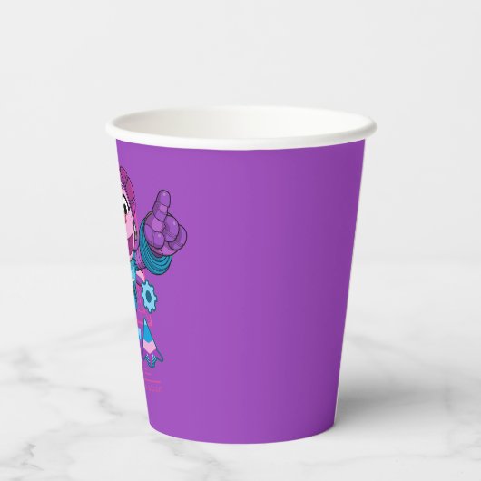 Gobelets En Papier Rue Sésame | Mécaniciens Abby Cadabby (Verso)