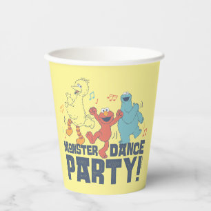 Gobelets En Papier Rue Sésame   Monster Dance Party