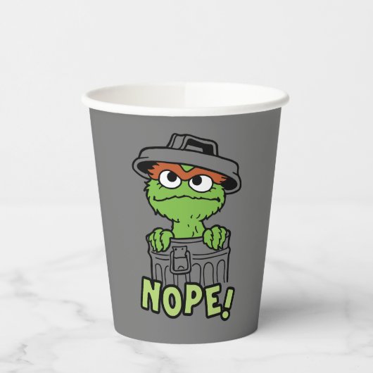 Gobelets En Papier Rue Sésame | Oscar le Grouch Nope! (Gauche)