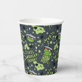 Gobelets En Papier Rue Sésame | Oscar the Grouch Phrase Motif (Gauche)
