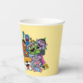 Gobelets En Papier Rue Sésame | Portrait du groupe Pals sésame (Verso)