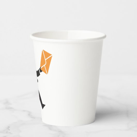 Gobelets En Papier Running Postman Delivering Mail Postal Worker (Gauche)