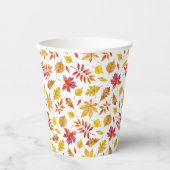 Gobelets En Papier Russe d'automne quitte Motif Thanksgiving (Recto)