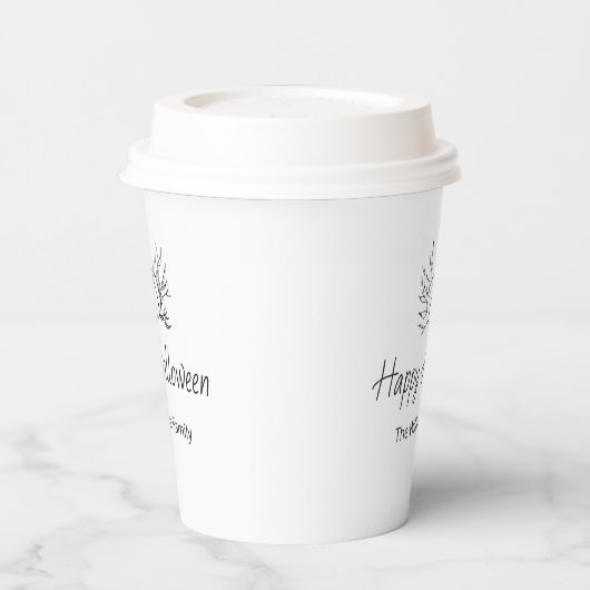 Gobelets En Papier Russe Halloween Party Simple Automne Citrouille (Gauche)