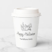 Gobelets En Papier Russe Halloween Party Simple Automne Citrouille (Verso)