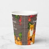 Gobelets En Papier Russe Orange Fox Citrouille Automne Thanksgiving f (Droite)