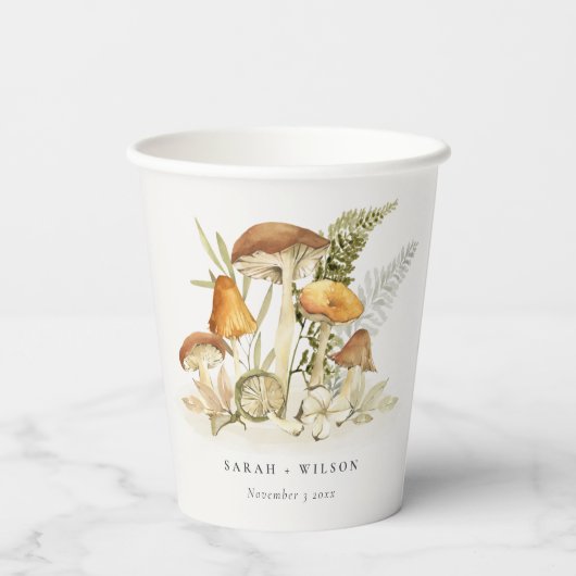 Gobelets En Papier Russe rouille Orange Champagne Fern Foliver Mariag (Verso)