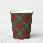 Gobelets En Papier Russe Tartan Plaid Motif (Verso)