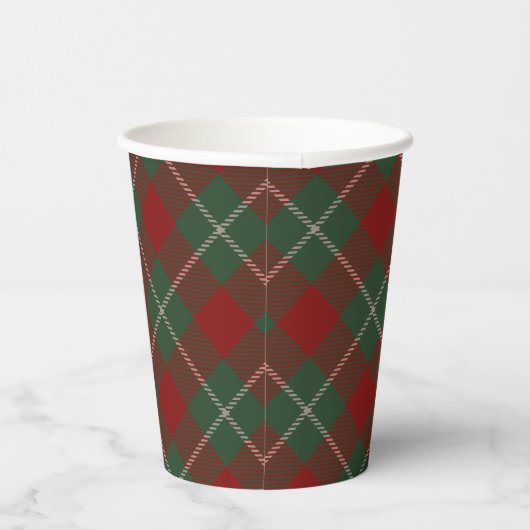 Gobelets En Papier Russe Tartan Plaid Motif (Droite)