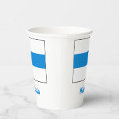 Gobelets En Papier Russie libre - Anglais - Bleu blanc Drapeau (Droite)