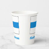 Gobelets En Papier Russie libre - Russe - Bleu blanc Drapeau (Droite)