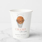Gobelets En Papier Rust Notre Petit Champ Basketball N'Importe Quel  (Recto)