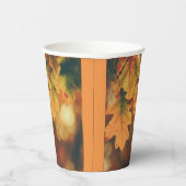 Gobelets En Papier Rustic Automne Laisse Des Coupes De Papier (Droite)