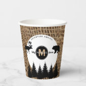 Gobelets En Papier Rustic Camping Extérieur Aventure (Recto)