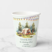 Gobelets En Papier Rustic Camping fête d'anniversaire (Verso)