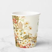 Gobelets En Papier Rustic Holly Berry Noël (Recto)