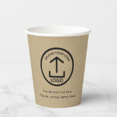 Gobelets En Papier Rustic Kraft Professional Business Logo Code QR (Recto)