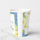 Gobelets En Papier Rustic lemons Mediterranean birthday (Droite)