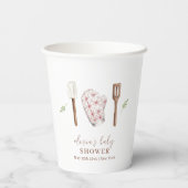 Gobelets En Papier Rustic Modern Chef Cuisine Stuff Baby shower (Verso)