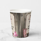 Gobelets En Papier Rustic Rose équitation fête d'anniversaire (Droite)