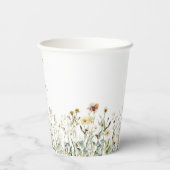 Gobelets En Papier Rustic Wildflower Meadow Wedding (Verso)