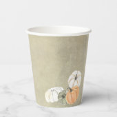 Gobelets En Papier Rustique Citrouilles d'automne Mariage personnalis (Verso)