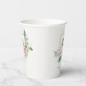 Gobelets En Papier Rustique Green Eucalyptus Fern Foliage Photo Baptê (Droite)