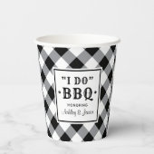 Gobelets En Papier Rustique Mariage sur mesure Monogramme I Do BBQ en (Verso)