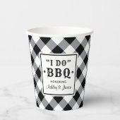 Gobelets En Papier Rustique Mariage sur mesure Monogramme I Do BBQ en (Recto)