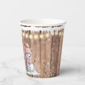 Gobelets En Papier Rustique moderne Elegant Baby shower Snowman (Verso)