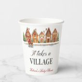 Gobelets En Papier Rustique Stroller Village Maisons Baby shower d'hi (Verso)