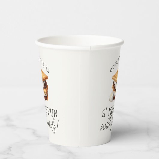 Gobelets En Papier S’mores Fall Birthday Bonfire Outdoor (Droite)