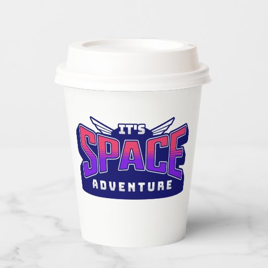 Gobelets En Papier Sa tasse en papier Aventure spatiale (Recto)