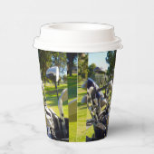 Gobelets En Papier Sac Plein De Clubs De Golf, Tasses De Papier (Droite)
