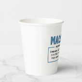 Gobelets En Papier Sacoche de définition machiste amusant (Droite)