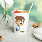 Gobelets En Papier Sad Boy Scientist avec Broken Experiment