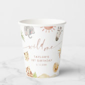 Gobelets En Papier SAFARI 1er anniversaire (Recto)