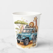 Gobelets En Papier Safari Adventure Boy Baby shower (Verso)