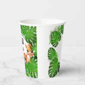 Gobelets En Papier Safari amis tigre girafe zèbre singe éléphant (Gauche)