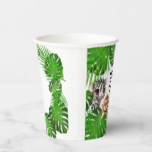 Gobelets En Papier Safari amis tigre girafe zèbre singe éléphant (Droite)